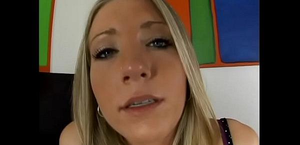  Blonde with nice tongue and mouth Barbie Cummings makes you explode